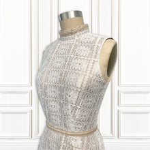 Square Metallic Lace Mini Dress - Luxury Hamptons Collection.