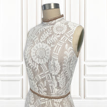 Mediterranean Floral Lace Mini Dress - Luxury Hamptons Collection.