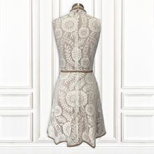 Mediterranean Floral Lace Mini Dress - Luxury Hamptons Collection.