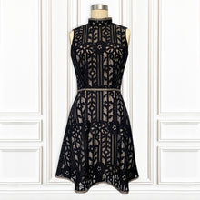 Black Geo Lace Mini Dress - Luxury Hamptons Collection.