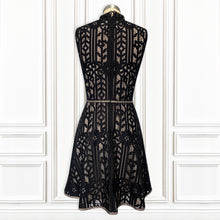 Black Geo Lace Mini Dress - Luxury Hamptons Collection.