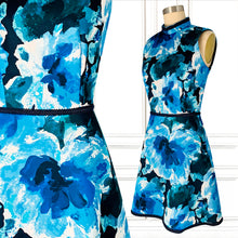 Stretch Floral Printed Scuba Mini Dress - Luxury Hamptons Collection.