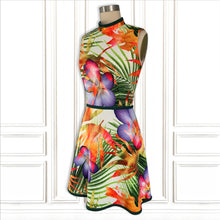 Tropical Neo Print Stretch Italian Scuba Mini Dress - Luxury Hamptons Collection
