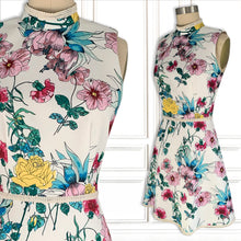 Garden Neo Print Stretch Italian Scuba Mini Dress - Luxury Hamptons Collection